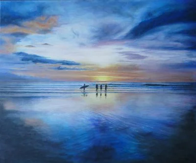 Sunset painting by Artist Stuart Le Tissier